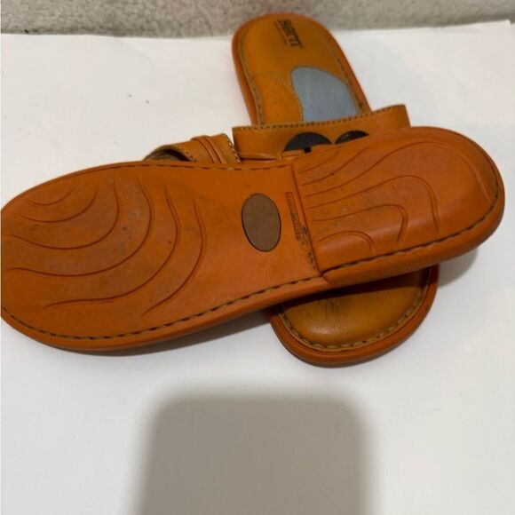 Born orange thong comfy leather flip flops size 8 /39 - Picture 5 of 6